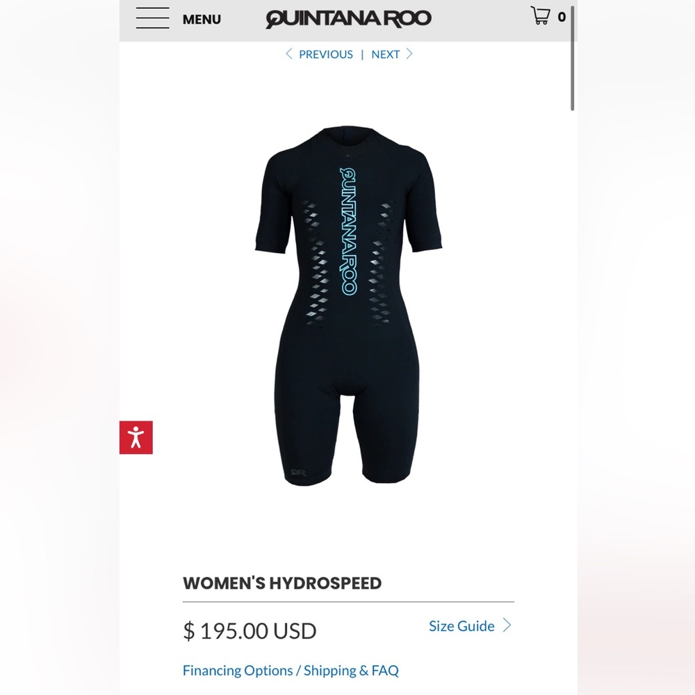 Quintanaroo Hydrospeed Women’s Swimskin Size WM1